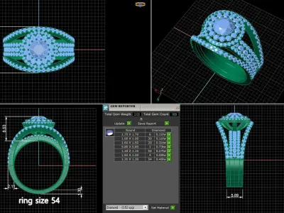 diamond ring 3D print model