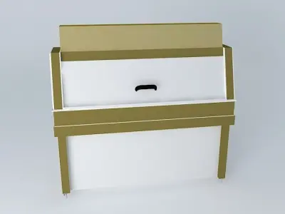 desk with top Free 3D model