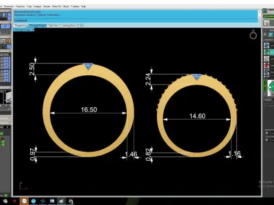 Elegant Crossover Double Band Ring Jewelry Design  2954 3D print model