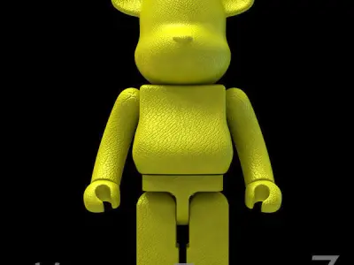 Yellow Leather Bear Brick 3D model