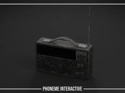 Old Radio Prop - Game Ready Asset with 3 LODs and PBR Textures Low-poly 3D model