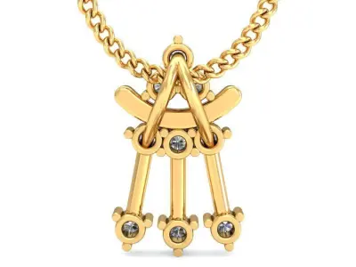 Solitaire Women Pendant 3dm STL OBJ FBX Renders Details 3D print model 25