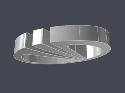 Mahindra logo CAD model 3D model