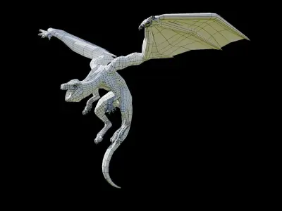 Lowpoly Dragon Low-poly 3D model