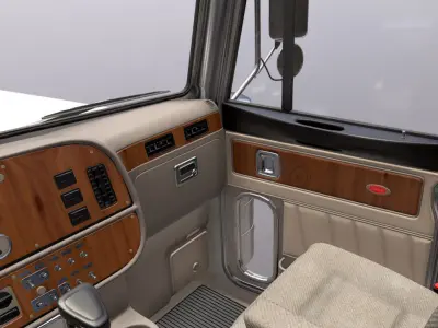 Truck 379 with interior  3D model