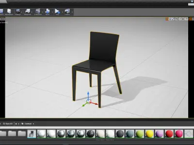 MolteniC Alfa Chair UE4 Low-poly 3D model