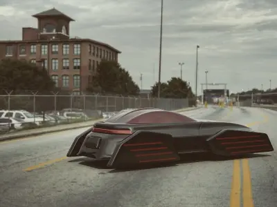 Future Flying Concept Car 3D model