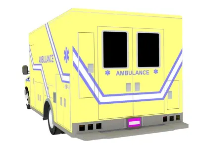 Quebec Ambulance Free low-poly 3D model