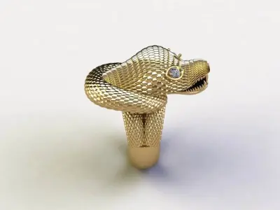Cobra Snake Ring New Design Cad File  3D model