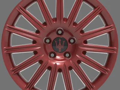 Original Maserati GT3200 rim wheel front 8 x 18 BBS design 3D model