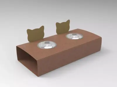 Yury Cat Food Bowl Low-poly 3D model