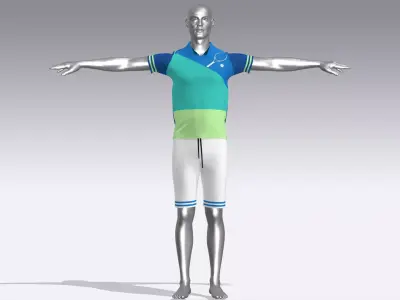 Tennis Player Uniform Low-poly 3D model