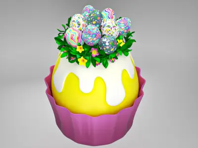 Easter Eggs Holiday Decoration 3D model