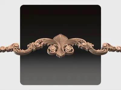 Carved decor ornament for cnc 32 3D model