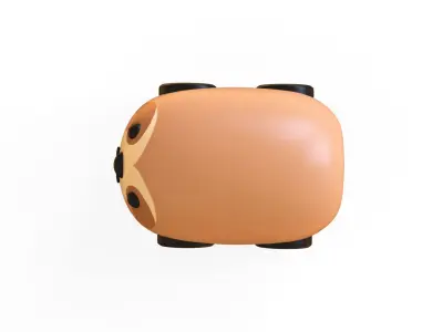 Cartoon Sloth Car Cute  Low-poly 3D model