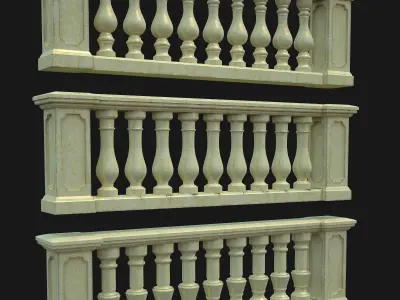 Classic Balustrade 3D model