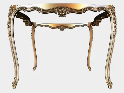 Carved dinner table for cnc 19 3D model