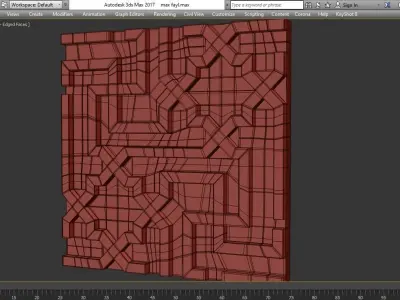 3d Gypsum Panels wall panel 3d model Low-poly 3D model