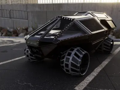 Mars Roamer VT1 Mars rover  vehicle Concept Low-poly 3D model