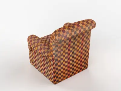 Outside Armchair 1 Scan Low-poly 3D model