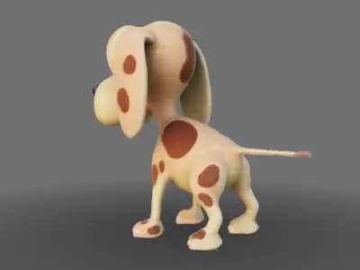 Cartoon Dog RIGGED 3D model