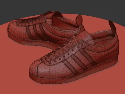 Adidas Gazelle Vintage Shoes 3D model