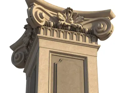 Restoration Detail 1 - Column and Pilaster 3D model