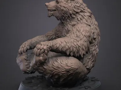 Playful bear 3D print model