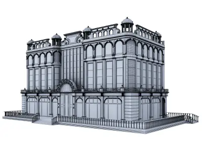  Luxury Building 1 Low-poly 3D model