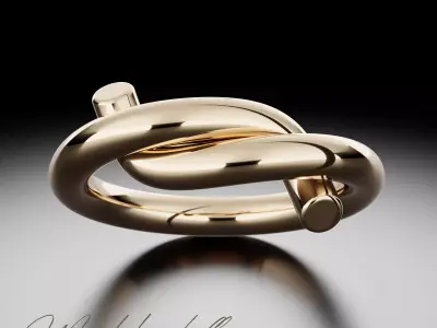 Gold ring 3D print model