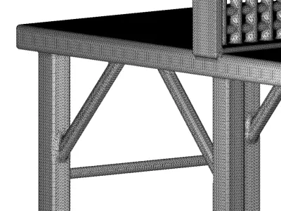 Plastic Exquisite Table Tennis Toy 3D model