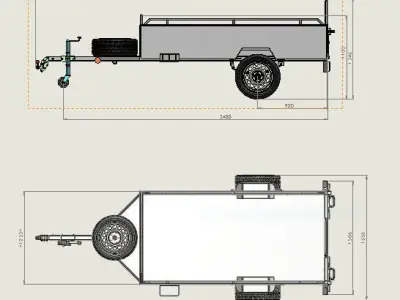  Car Trailer Free 3D model