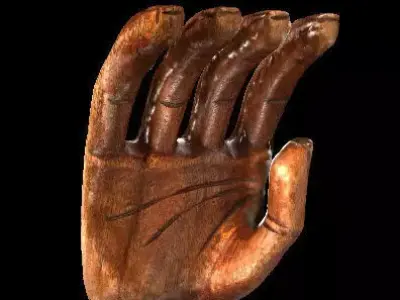 Wood Textured Hand  Free 3D model