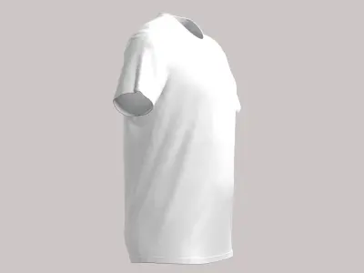 Mens t-shirt male crew neck tee 3D model