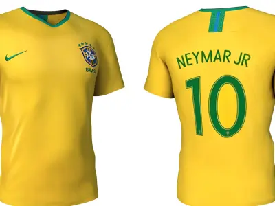 T-Shirt FC Brasil Free 3D model