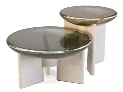 Paolo Castelli Lens - Coffee and Side Table 3D model