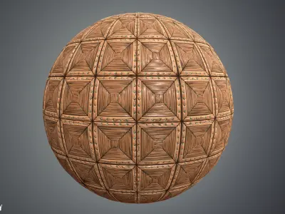 Stylized Wood Tiles Vol 34 - Hand Painted Textures Texture