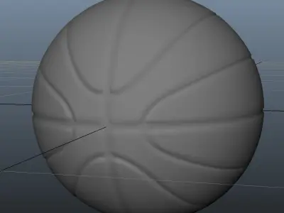 Basket Ball - Molten style Low-poly 3D model