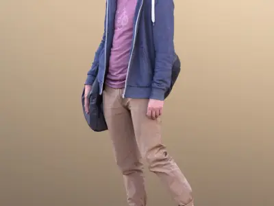 Marcel 10584 - Walking Sport Guy Low-poly 3D model