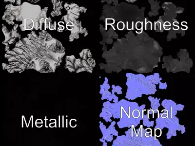 Silver Wolf Sculpture model pack Low-poly 3D model