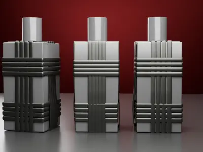 Modern Black Luxury Perfume Bottle 3D Model High Quality 3D model