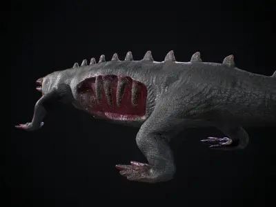 SCP 682 Low-poly 3D model