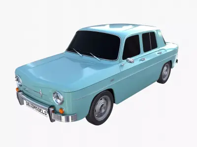Renault 8 Light Blue 3D model