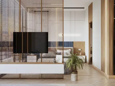 kitchen and living room scene sale 3D model  Low-poly 3D model