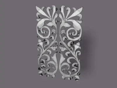 decorative carved base mesh collection 3D model