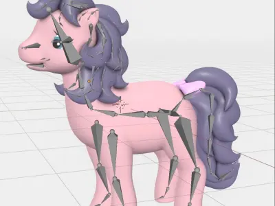 My little pony 90s original series fully rigged 3D model