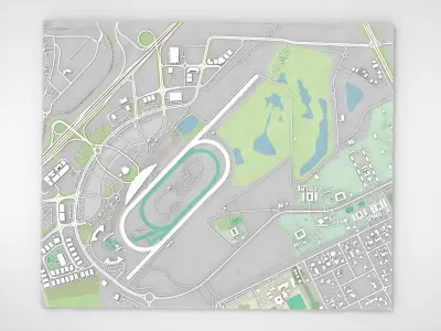 Meydan racecourse Dubai UAE 3D model