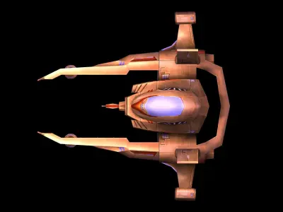 Small attack ship 01 3D model