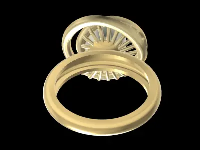 spiral pearl ring  3D print model