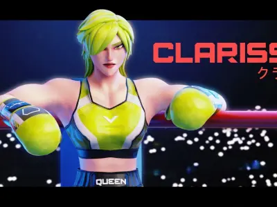 Low Poly Boxer - MMA Fighter - Clarisse Low-poly 3D model